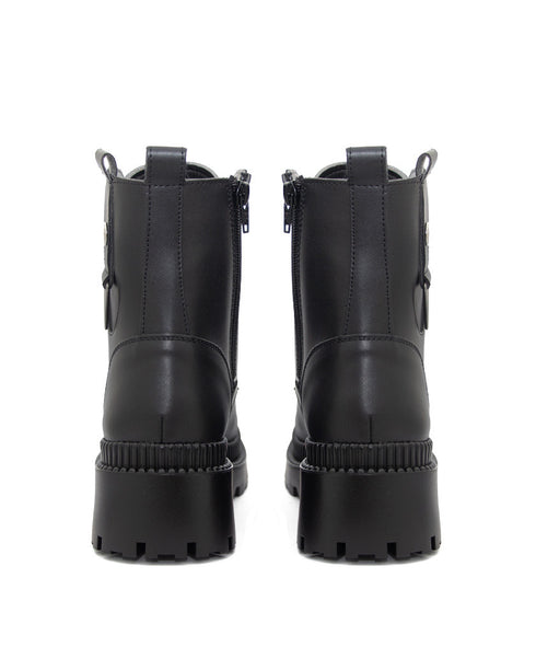 Botín Combat Negro Hebilla Triangular 3713
